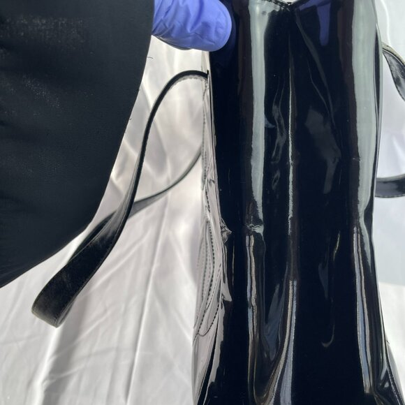 Chanel Triple Coco Mini Tote Handbag - Black Enamel, Made in Italy - Picture 15 of 16